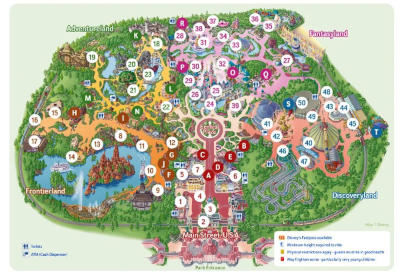 Plan du parc Disneyland. Plan du parc Disneyland.
