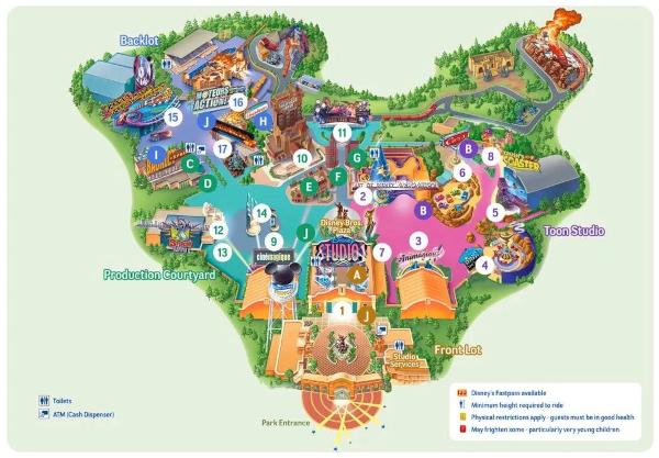 Plan du parc Walt Disney Studios. Plan du parc Walt Disney Studios.